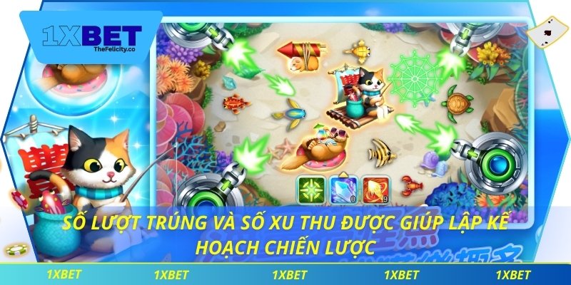 Số lượt trúng và số xu thu được giúp lập kế hoạch chiến lược